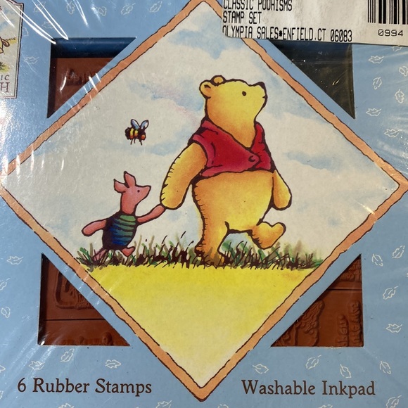 NWT Classic Pooh “Poohisms” Stamp Collection Rubber Stamps and Inkpad Set - Picture 5 of 7